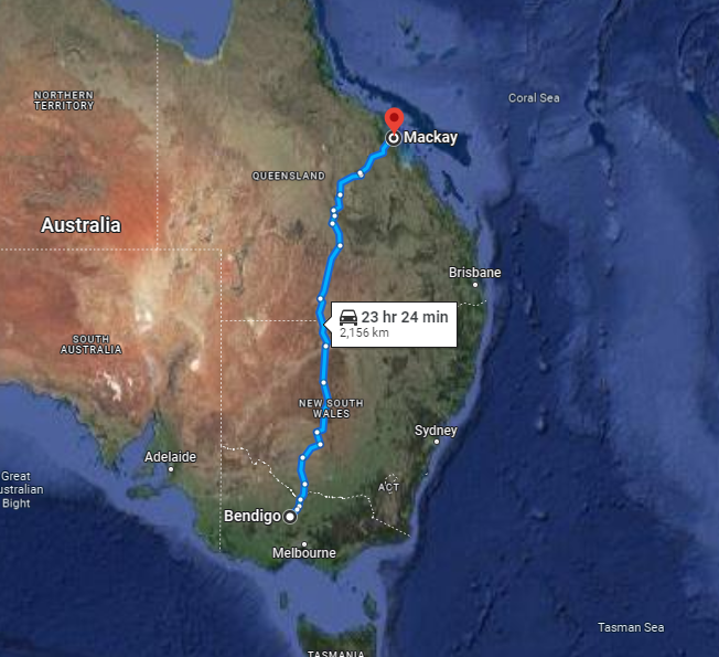 Bendigo to Mackay Backloading Removalists