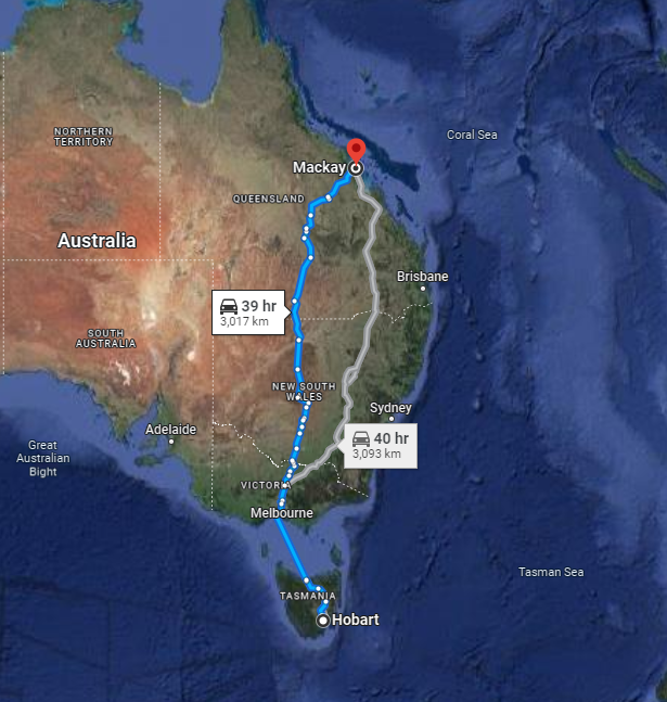 Hobart to Mackay Backloading Removalists