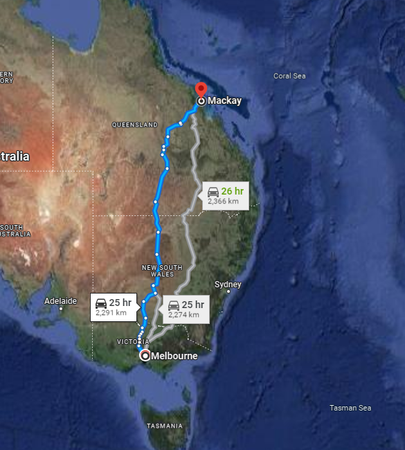 Melbourne to Mackay Backloading Removalists